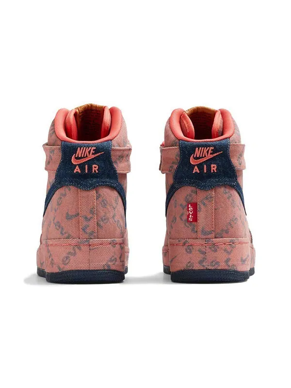 Кроссовки by you x levi's air force 1 high 'exclusive denim' Nike — изображение 4 из 4, красный