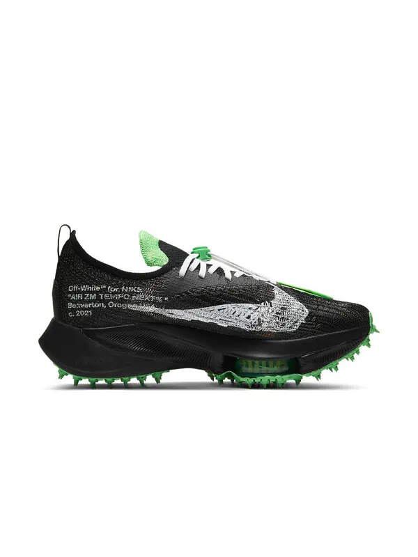 Кроссовки x off white air zoom tempo next% Nike — изображение 2 из 4, черный/белый/зеленый
