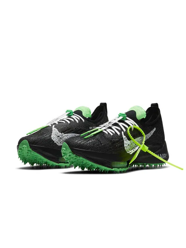 Кроссовки x off white air zoom tempo next% Nike — изображение 3 из 4, черный/белый/зеленый