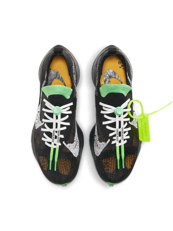 Кроссовки x off white air zoom tempo next% Nike — изображение 4 из 4, черный/белый/зеленый