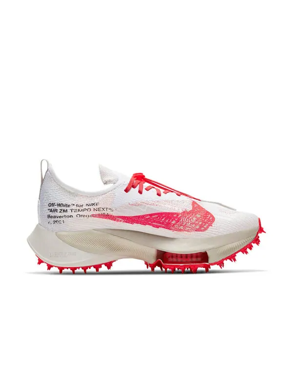 Кроссовки x off white air zoom tempo next% Nike — изображение 2 из 4, белый/красный