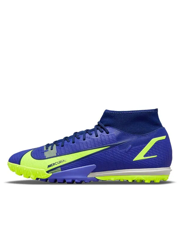 Кроссовки mercurial superfly 8 academy tf turf высокие футбольные бутсы Nike — изображение 1 из 4, синий