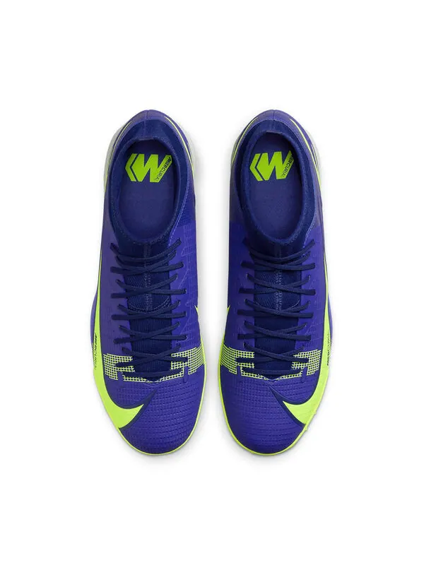 Кроссовки mercurial superfly 8 academy tf turf высокие футбольные бутсы Nike — изображение 4 из 4, синий