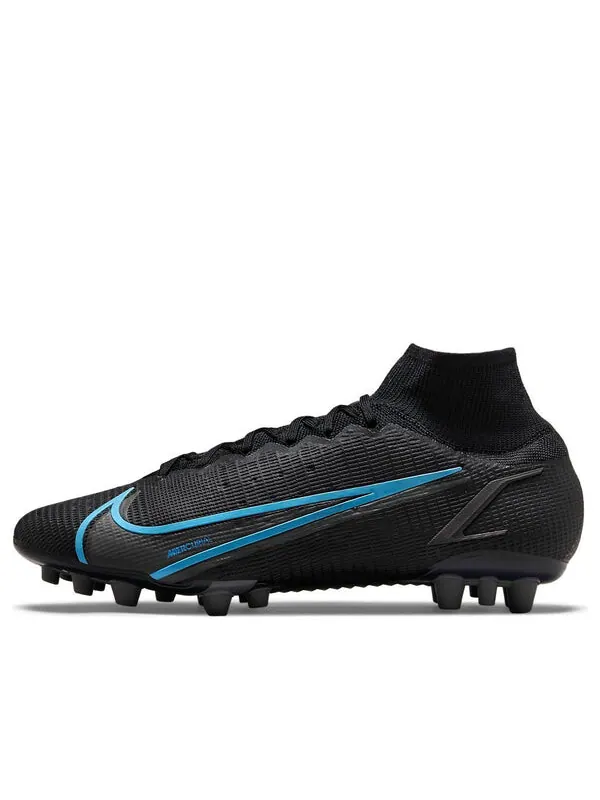 Кроссовки mercurial superfly 8 elite ag 'black photo blue' Nike — изображение 1 из 4, черный/синий