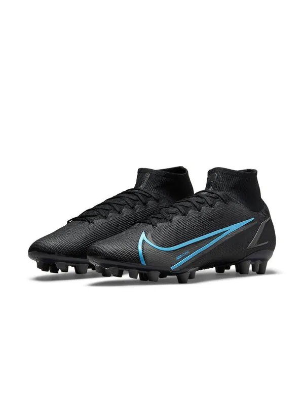 Кроссовки mercurial superfly 8 elite ag 'black photo blue' Nike — изображение 4 из 4, черный/синий