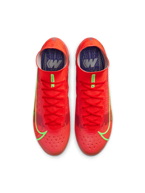 Кроссовки mercurial superfly 8 elite ag искусственная трава Nike — изображение 2 из 4, красный/зеленый