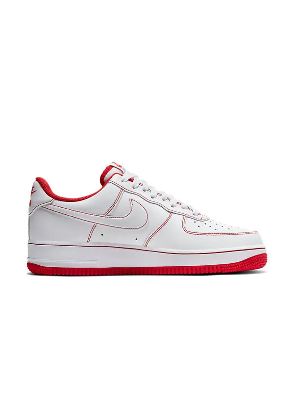 Кроссовки air force 1 '07 'contrast stitch - white university red' Nike — изображение 2 из 4, белый/красный