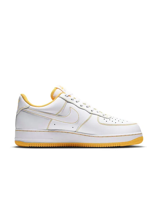 Кроссовки air force 1 '07 'contrast stitch - white laser orange' Nike — изображение 2 из 4, белый/желтый