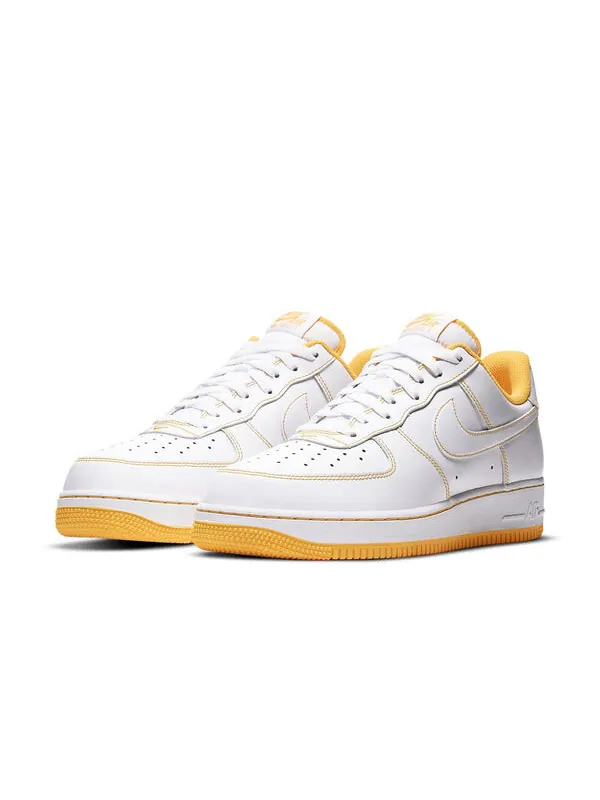 Кроссовки air force 1 '07 'contrast stitch - white laser orange' Nike — изображение 3 из 4, белый/желтый