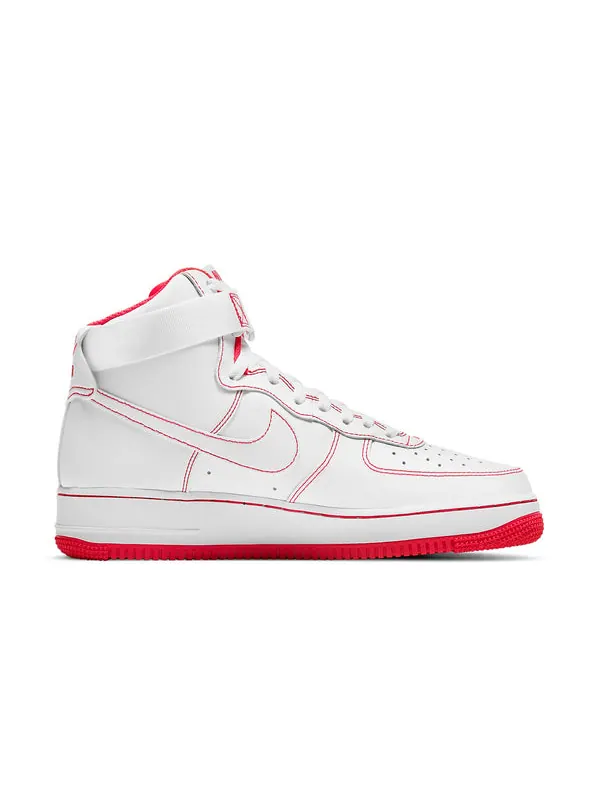 Кроссовки air force 1 high '07 'university red' Nike — изображение 2 из 4, белый/красный