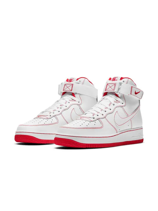Кроссовки air force 1 high '07 'university red' Nike — изображение 3 из 4, белый/красный