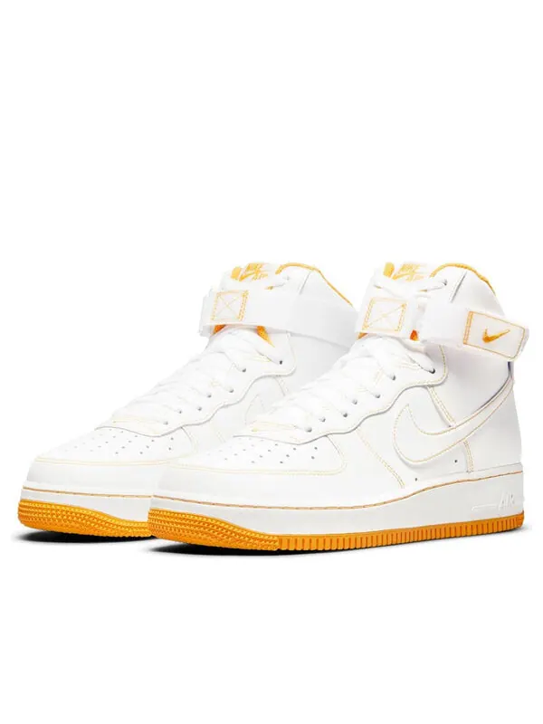 Кроссовки air force 1 high '07 'laser orange' Nike — изображение 3 из 4, белый/оранжевый