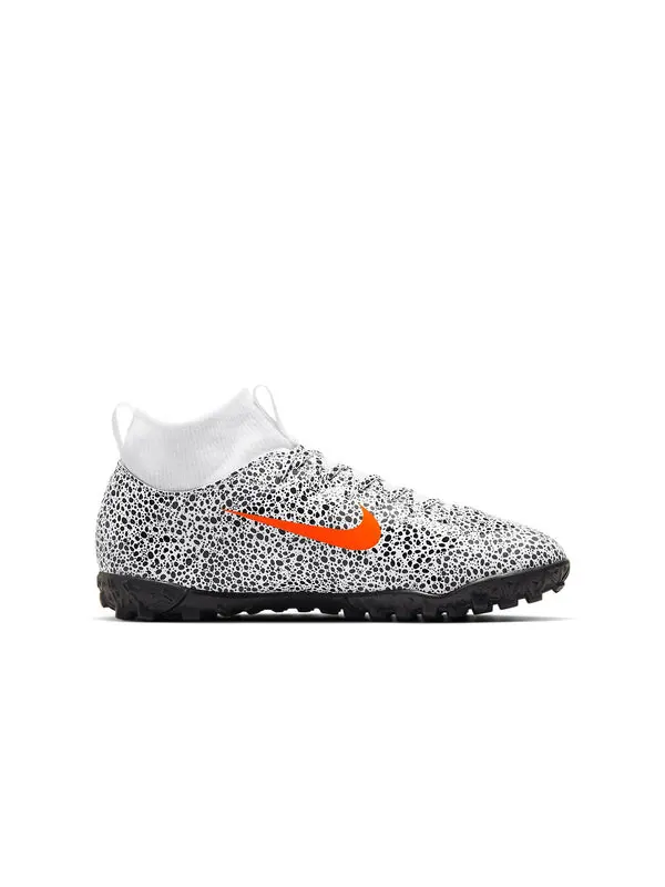 Кроссовки jr. mercurial superfly 7 academy cr7 safari tf turf 'black white orange' Nike — изображение 2 из 4