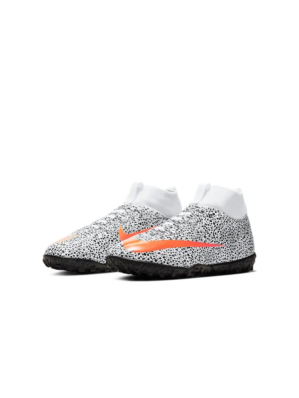 Кроссовки jr. mercurial superfly 7 academy cr7 safari tf turf 'black white orange' Nike — изображение 3 из 4