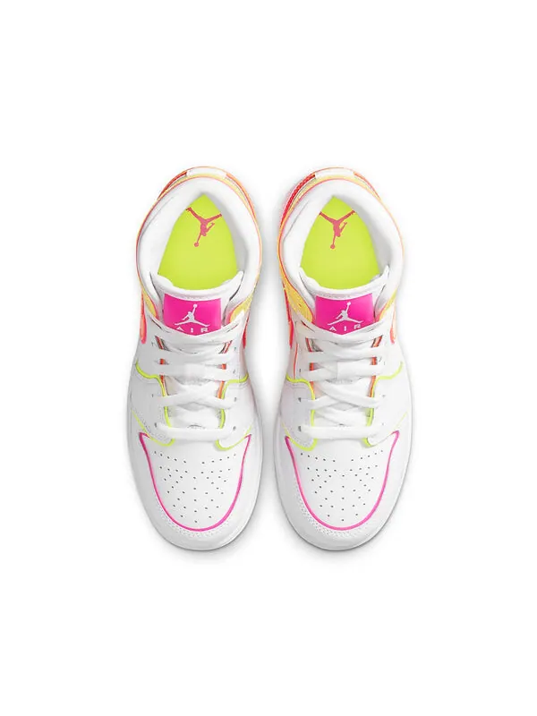 Кроссовки 1 средний размер Air Jordan — изображение 4 из 4, белый//розовый