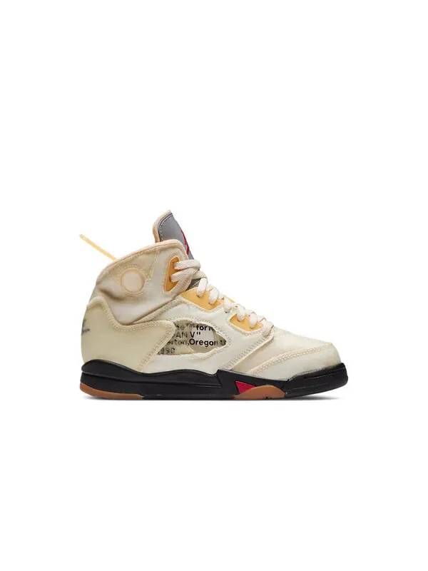 Кроссовки 5 x off-white retro sp 'sail' Air Jordan — изображение 2 из 4, красный//черный