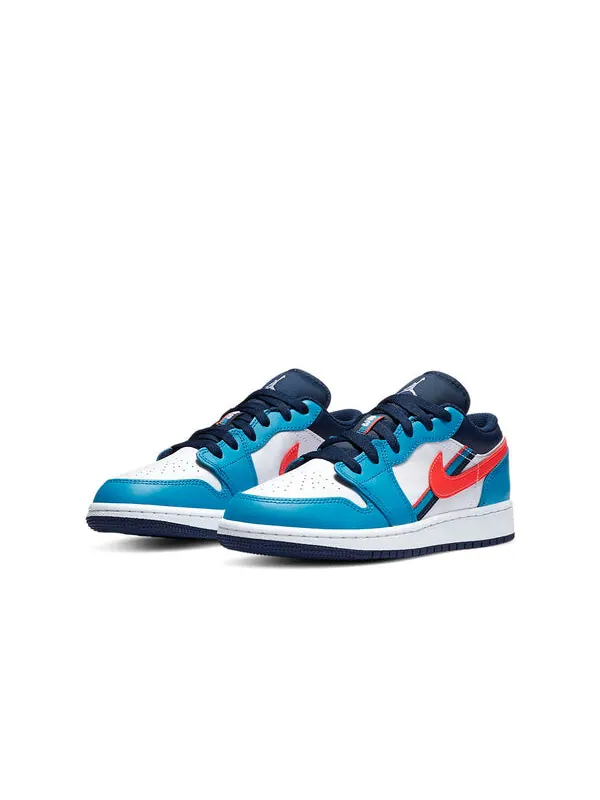 Кроссовки 1 низкие Air Jordan — изображение 3 из 4, белый//синий