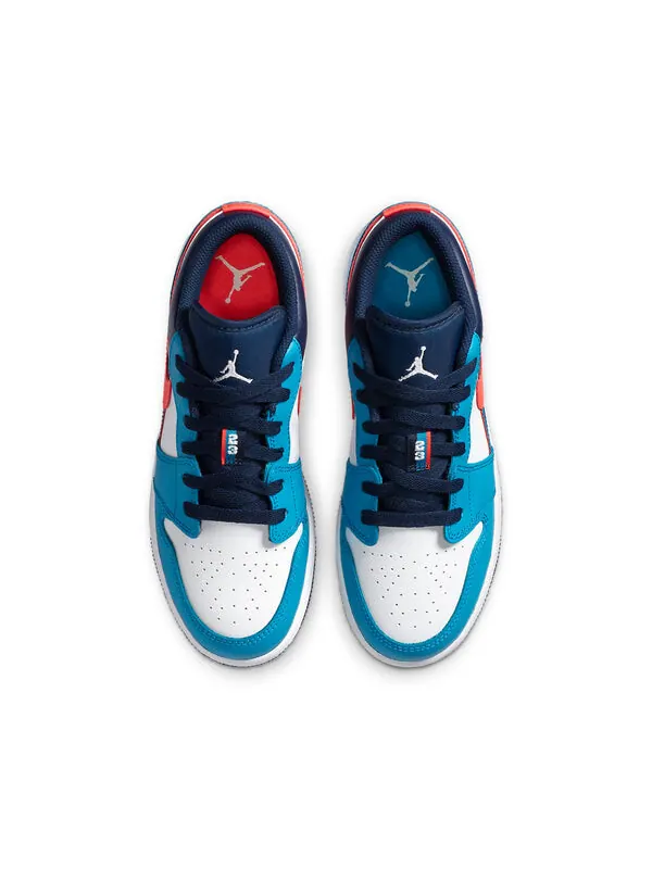 Кроссовки 1 низкие Air Jordan — изображение 4 из 4, белый//синий