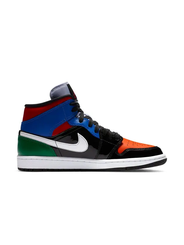 Кроссовки 1 mid se 'multi patent' Air Jordan — изображение 2 из 4, черный/красный