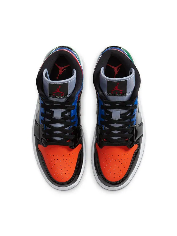 Кроссовки 1 mid se 'multi patent' Air Jordan — изображение 4 из 4, черный/красный