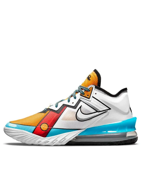 Кроссовки lebron 18 низкие Nike — изображение 1 из 4, белый/синий/желтый