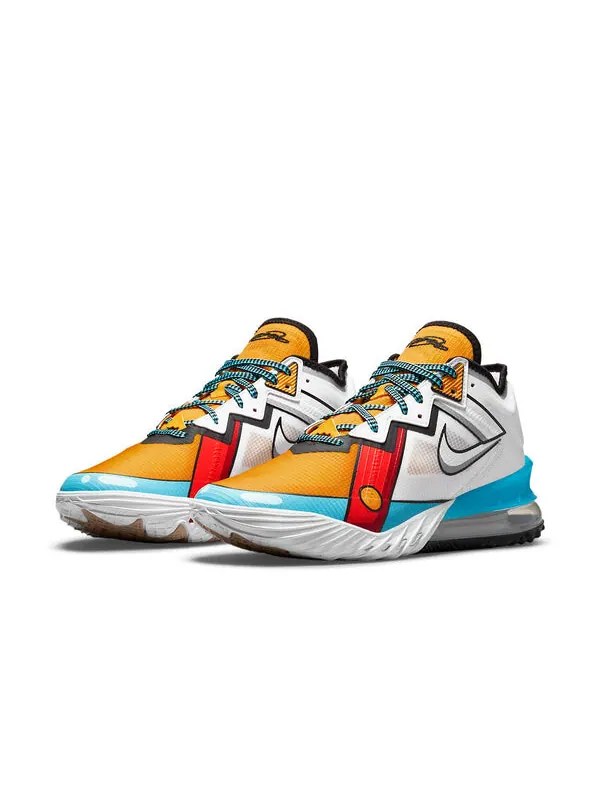 Кроссовки lebron 18 низкие Nike — изображение 3 из 4, белый/синий/желтый