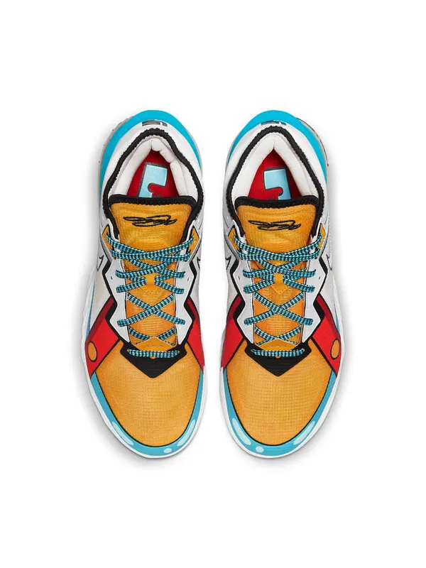 Кроссовки lebron 18 низкие Nike — изображение 4 из 4, белый/синий/желтый