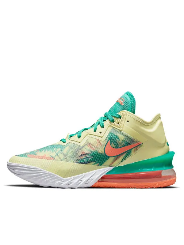 Кроссовки lebron 18 низкие Nike — изображение 1 из 4, зеленый/желтый/оранжевый