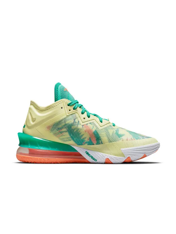 Кроссовки lebron 18 низкие Nike — изображение 2 из 4, зеленый/желтый/оранжевый