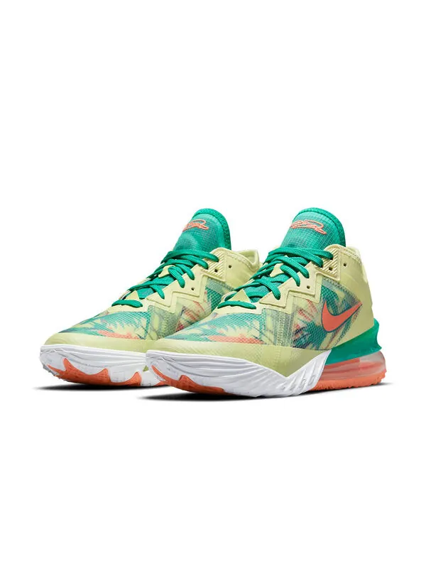 Кроссовки lebron 18 низкие Nike — изображение 3 из 4, зеленый/желтый/оранжевый