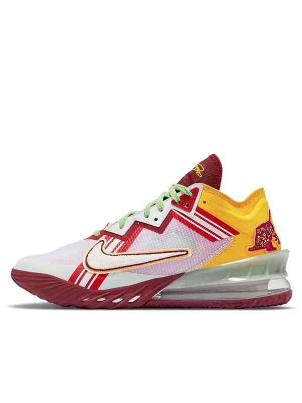 Кроссовки mimi plange x lebron 18 low ep Nike — изображение 1 из 4, белый/красный/желтый