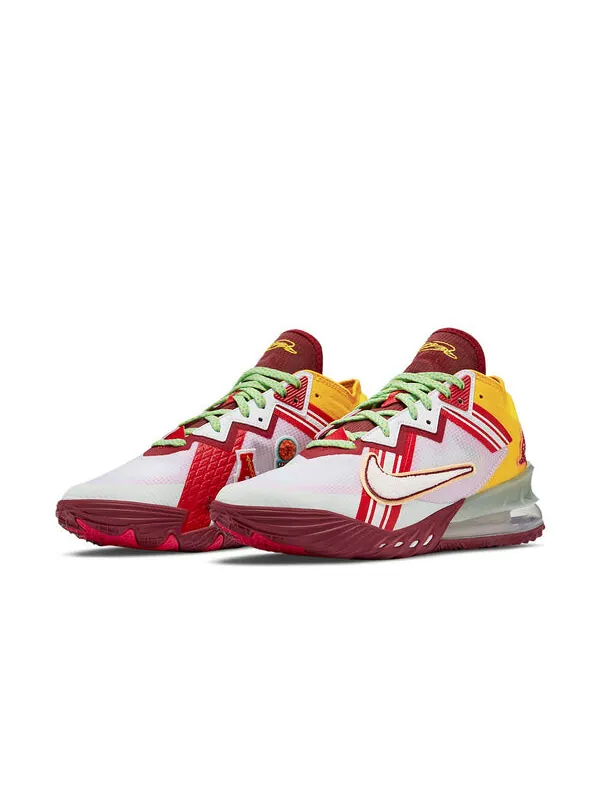 Кроссовки mimi plange x lebron 18 low ep Nike — изображение 3 из 4, белый/красный/желтый