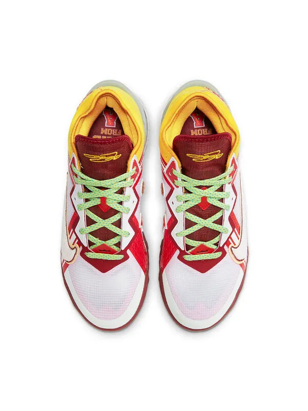 Кроссовки mimi plange x lebron 18 low ep Nike — изображение 4 из 4, белый/красный/желтый