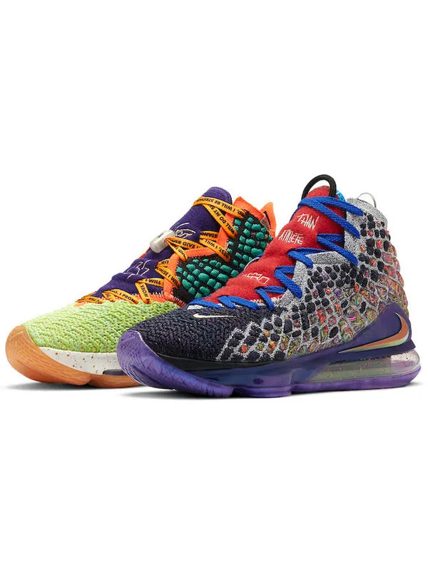 Кроссовки Nike LeBron 17 EP 'What The' — изображение 3 из 4, зеленый
