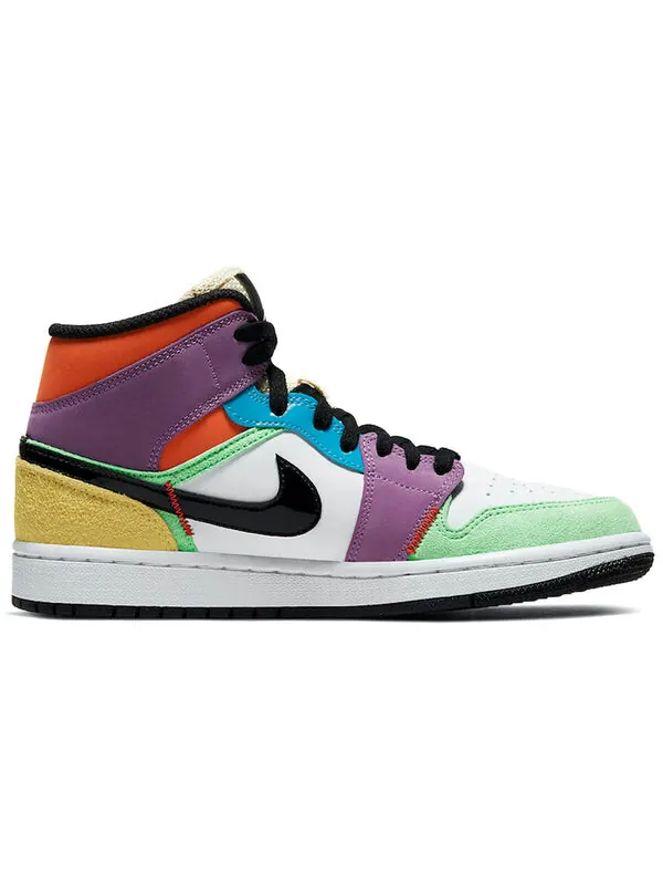 Кроссовки 1 средний размер Air Jordan — изображение 2 из 4, белый/мульти