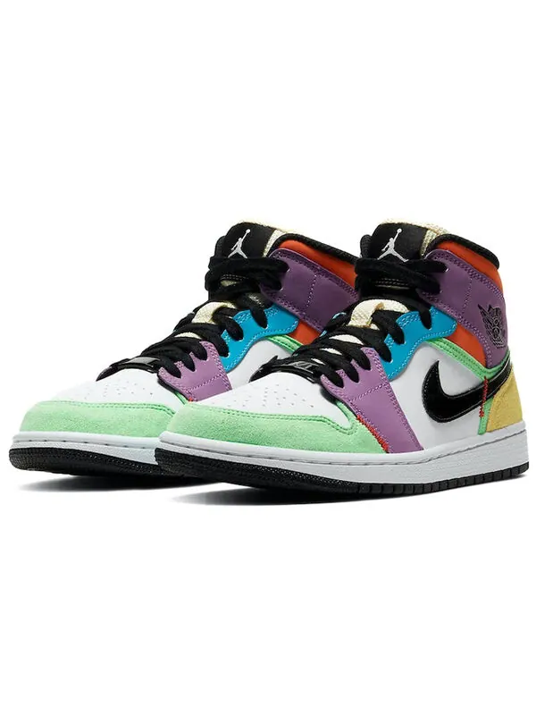 Кроссовки 1 средний размер Air Jordan — изображение 3 из 4, белый/мульти