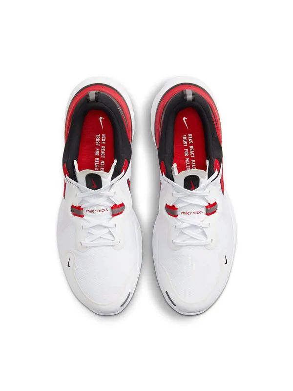 Кроссовки React Miler красные Nike — изображение 4 из 4, белый/красный/черный