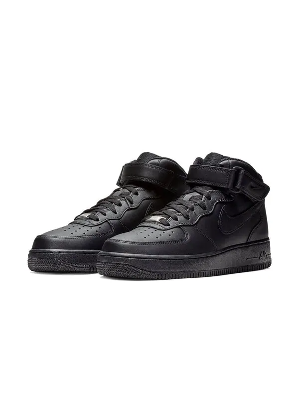 Кроссовки Nike Air Force 1 Mid '07 'Triple Black' — изображение 3 из 5, черный
