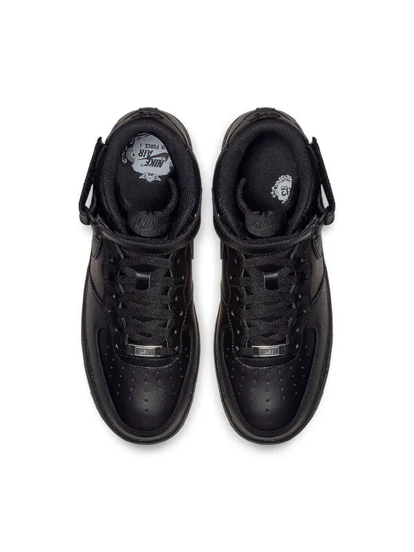 Кроссовки Nike Air Force 1 Mid '07 'Triple Black' — изображение 4 из 5, черный