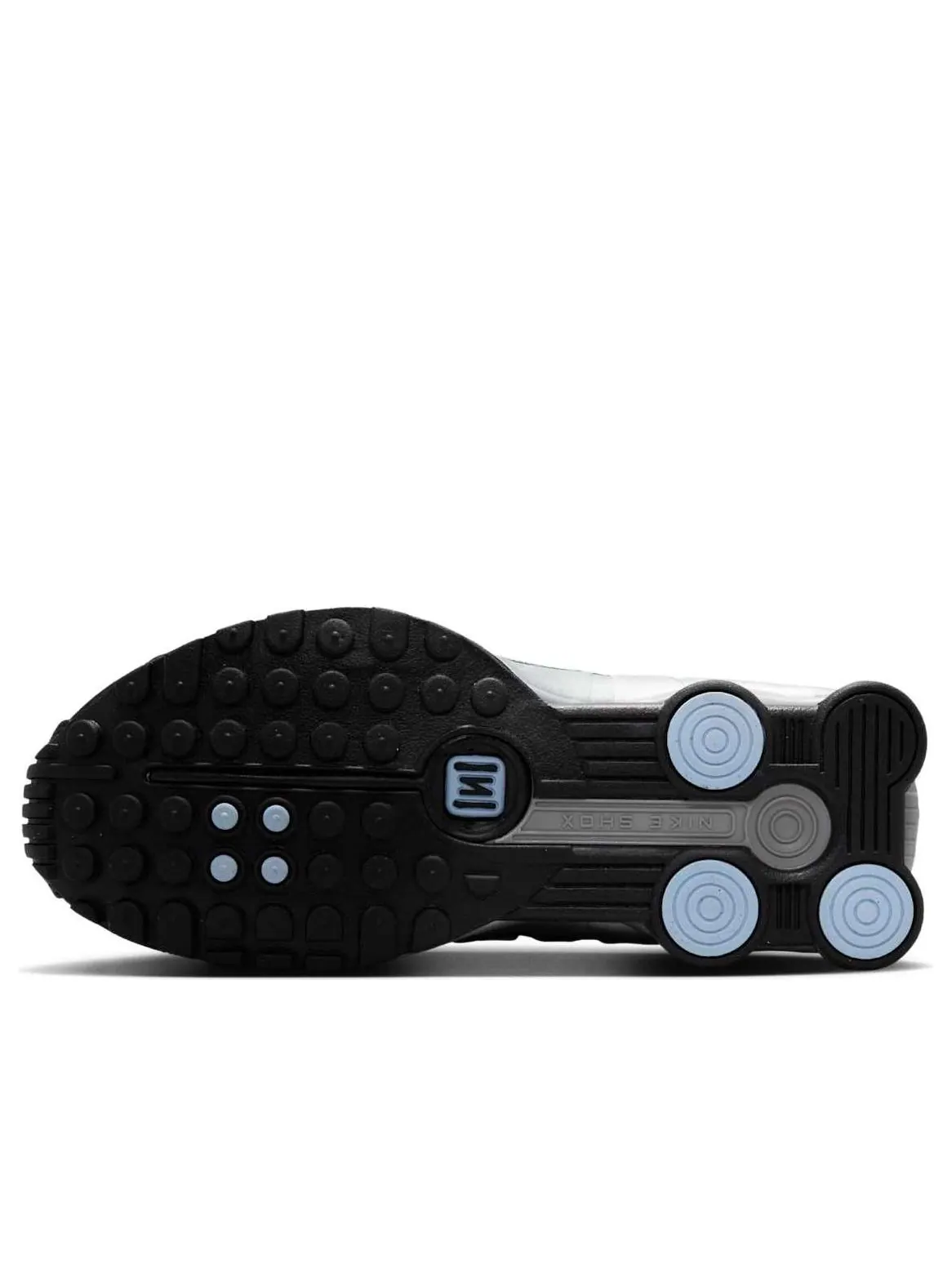 Кроссовки (GS) Nike Shox R4 'Metallic Silver Black Psychic Blue' — изображение 6 из 6, серебряный