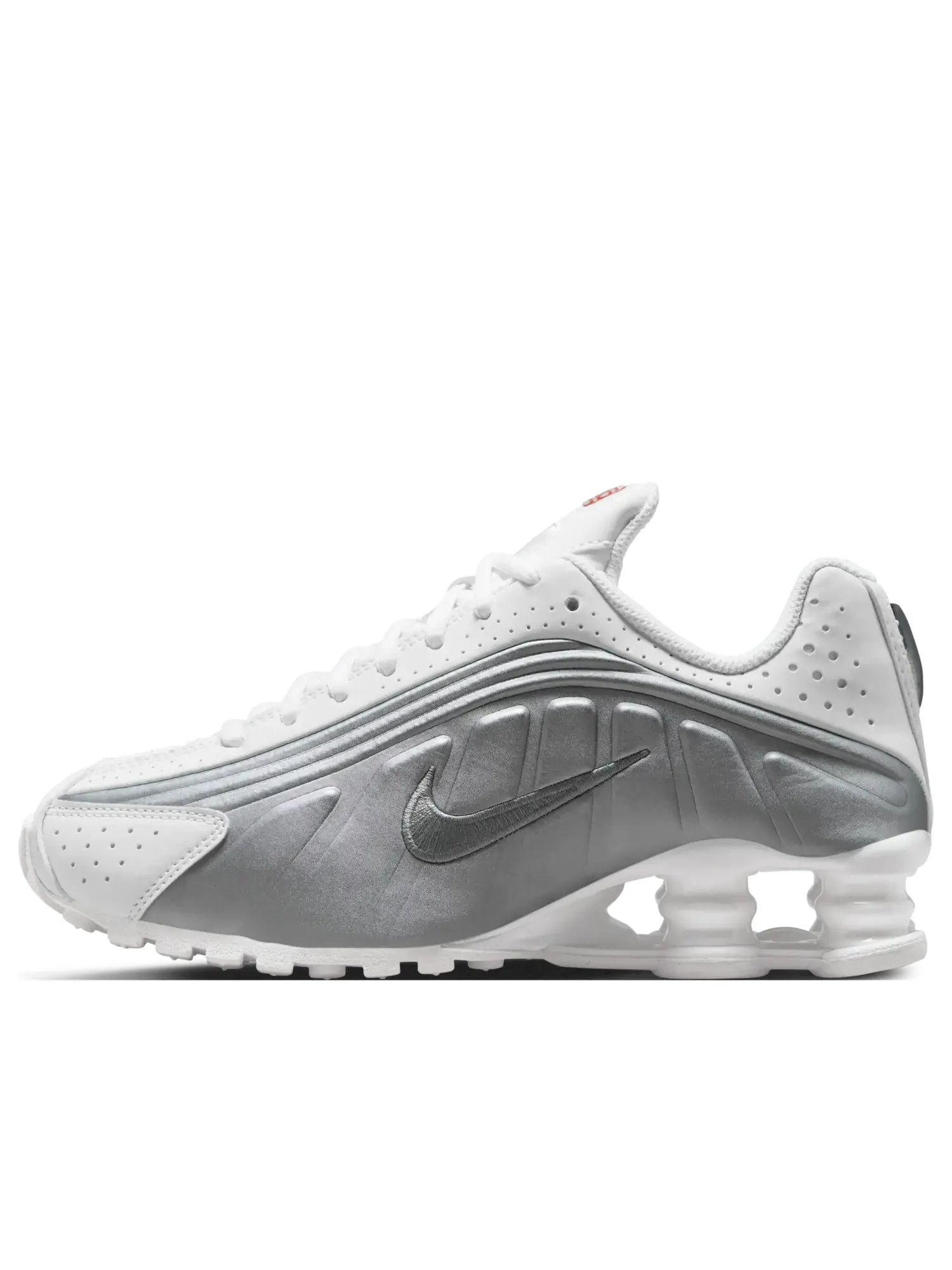 Кроссовки (GS) Nike Shox R4 'White Metallic Silver' — изображение 1 из 7, белый