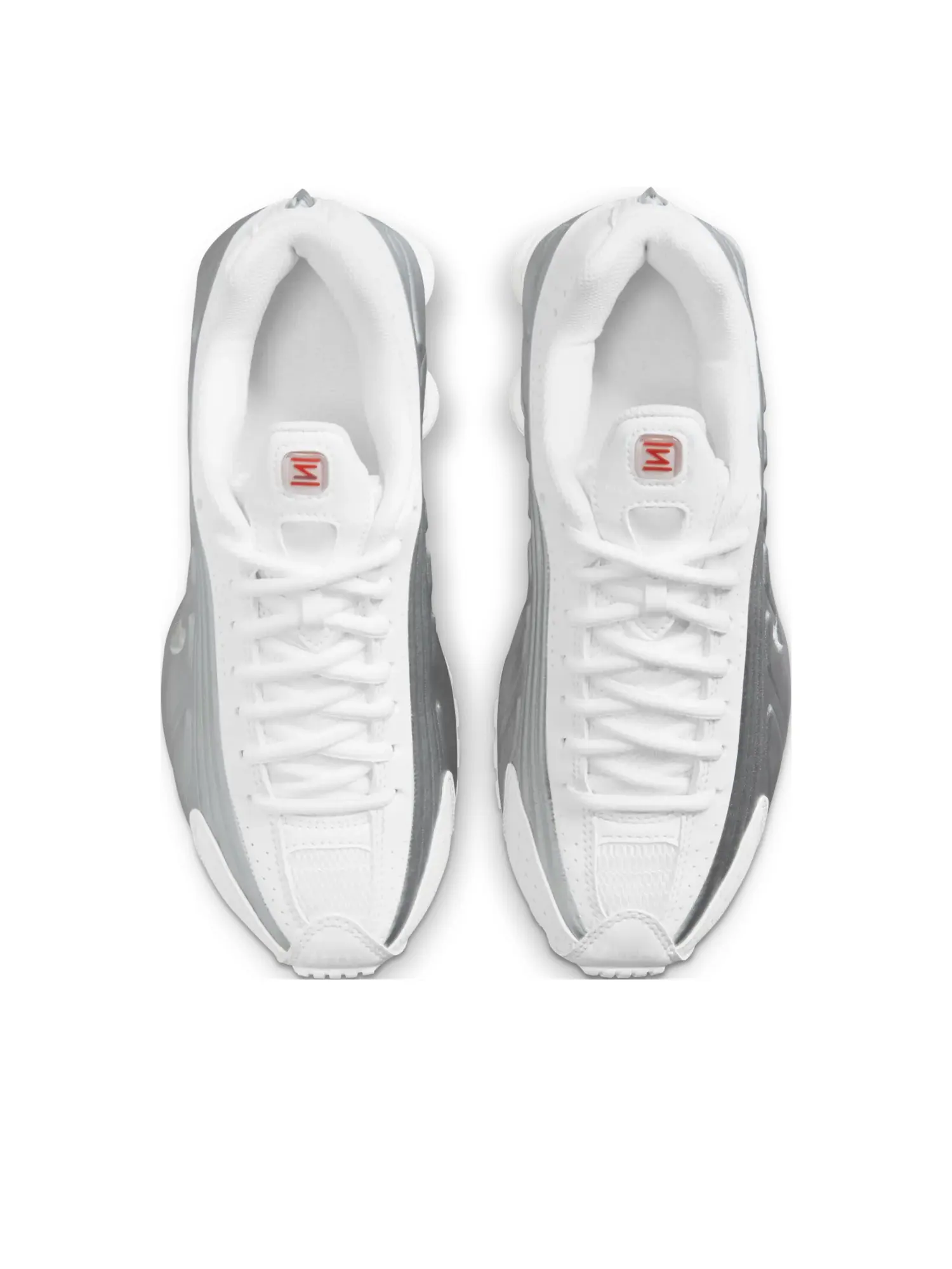 Кроссовки (GS) Nike Shox R4 'White Metallic Silver' — изображение 2 из 7, белый