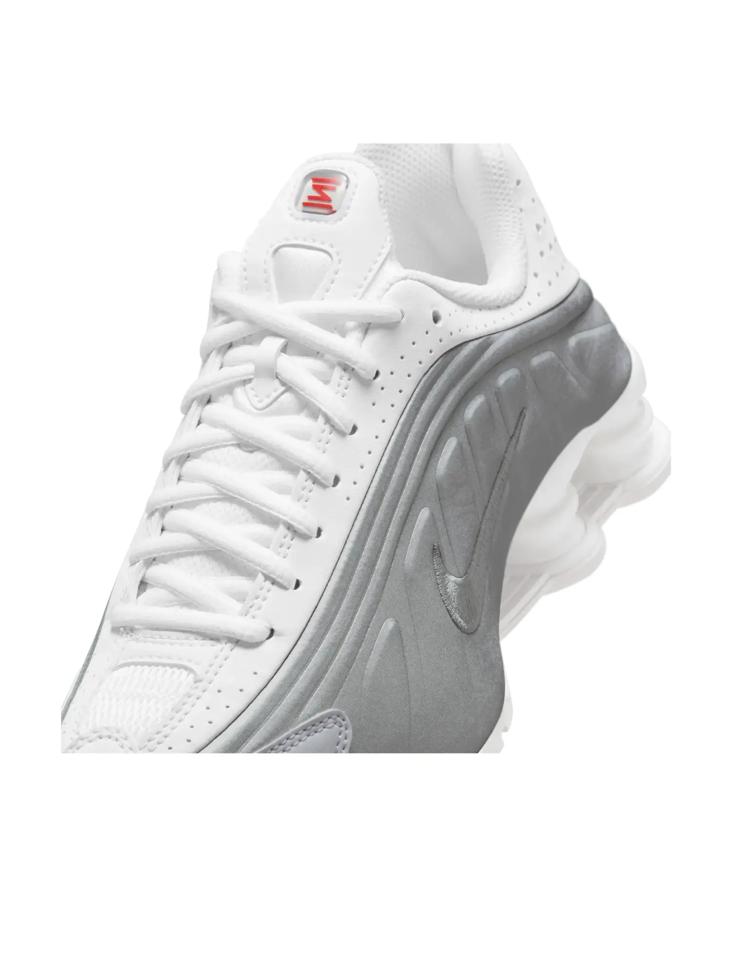 Кроссовки (GS) Nike Shox R4 'White Metallic Silver' — изображение 5 из 7, белый