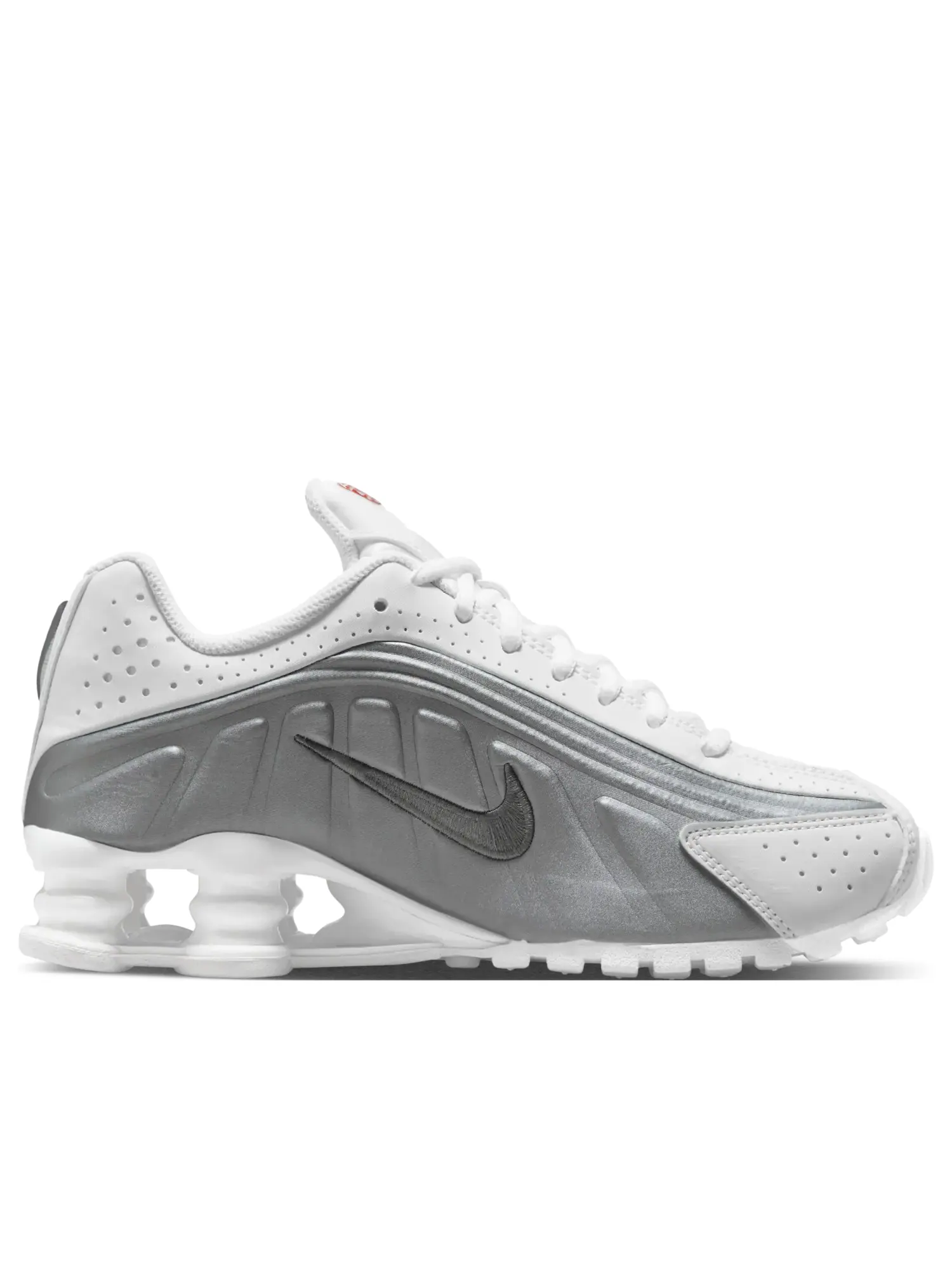 Кроссовки (GS) Nike Shox R4 'White Metallic Silver' — изображение 6 из 7, белый