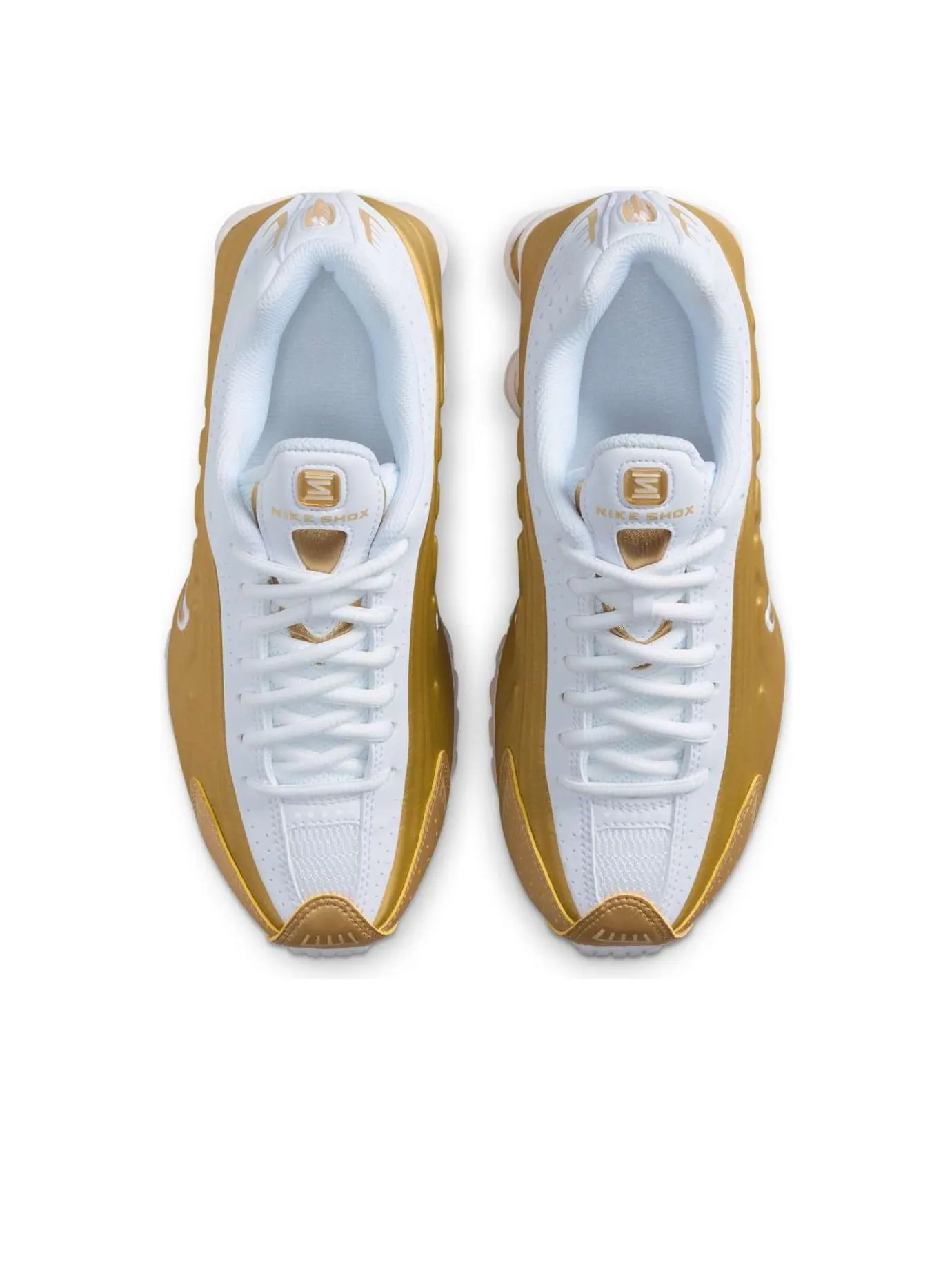Кроссовки (GS) Nike Shox R4 'Metallic Gold White' — изображение 2 из 6, золото
