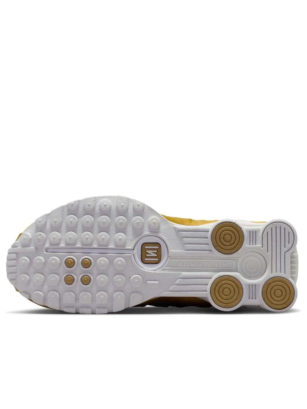 Кроссовки (GS) Nike Shox R4 'Metallic Gold White' — изображение 5 из 6, золото