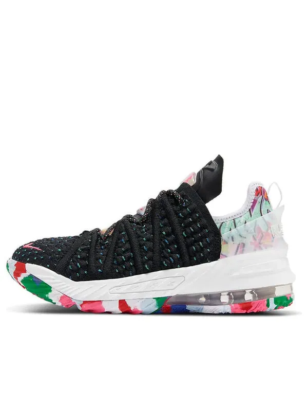 Кроссовки леброн 18 Nike — изображение 1 из 4, черный/белый/розовый