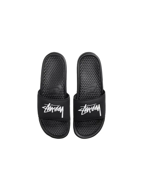 Тапочки x stussy benassi Nike — изображение 3 из 4, черный
