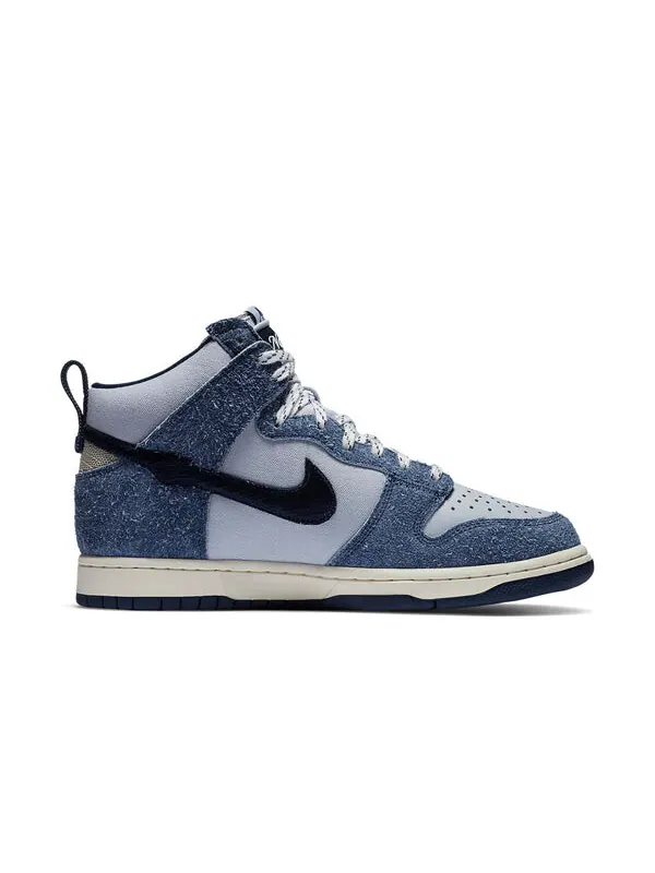 Кроссовки x notre dunk высокие Nike — изображение 2 из 4, серый/синий