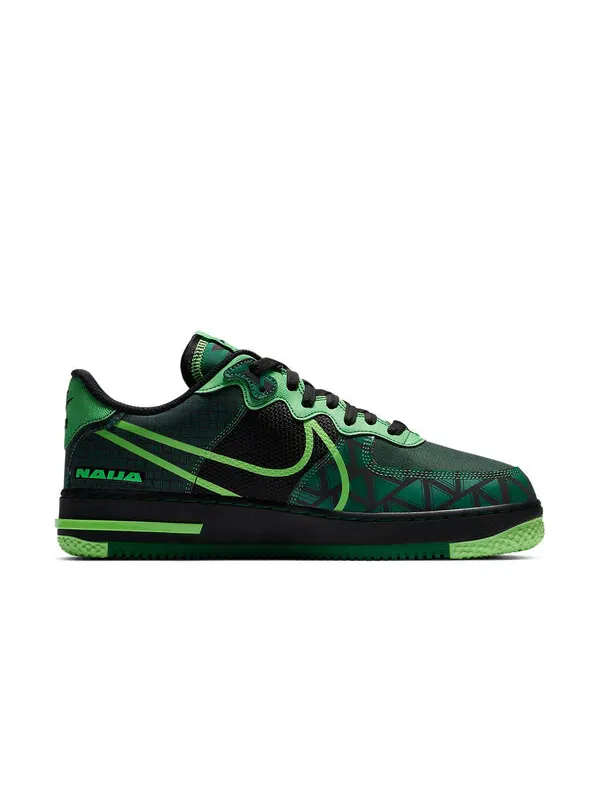 Кроссовки air force 1 реагировать Nike — изображение 2 из 4, черный/зеленый/зеленый